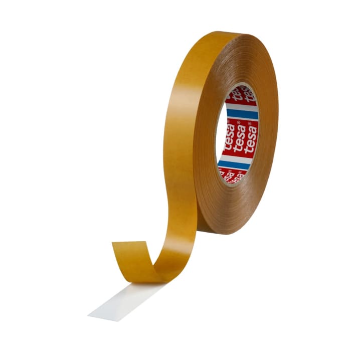 Tesa 4970 White Double Sided Plastic Tape, 0.225mm Thick, 13,6 N/cm, PVC Backing, 25mm x 50m