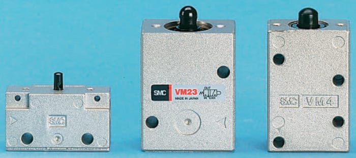 SMC Basic 3/2 Pneumatic Manual Control Valve VM200 Series, G 1/4, 1/4in