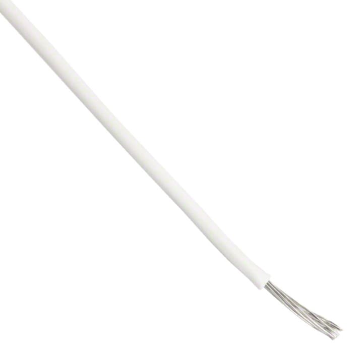 Alpha Wire Hook-up Wire PVC Series White 0.2 mm² Hook Up Wire, 24 AWG, 7/0.20 mm, 30m, PVC Insulation, 7130 WH005