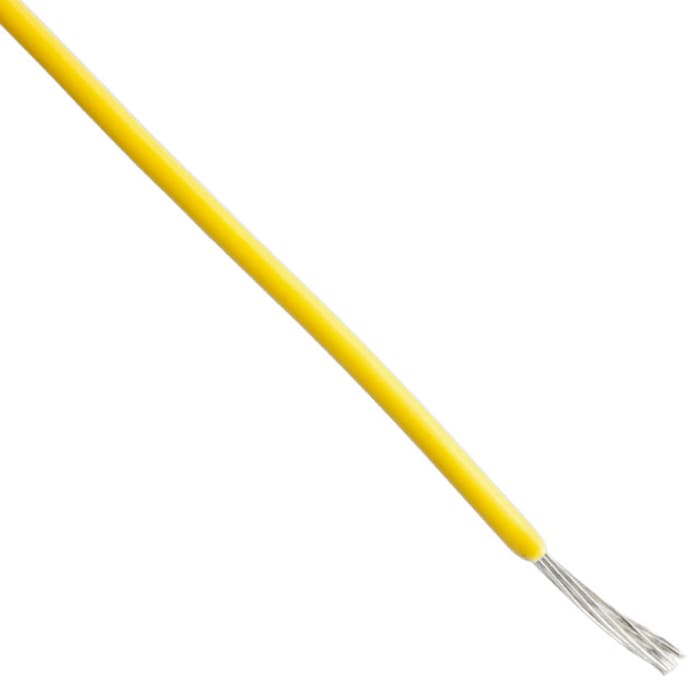 Alpha Wire Hook-up Wire PVC Series Yellow 0.2 mm² Hook Up Wire, 24 AWG, 7/0.20 mm, 30m, PVC Insulation, 7130 YL005