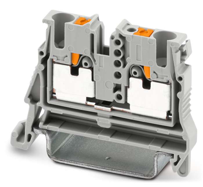 Phoenix Contact 1073553 5-NS 35, MPT 2 Series Grey, 2.5mm², 1-Level, Push In Termination