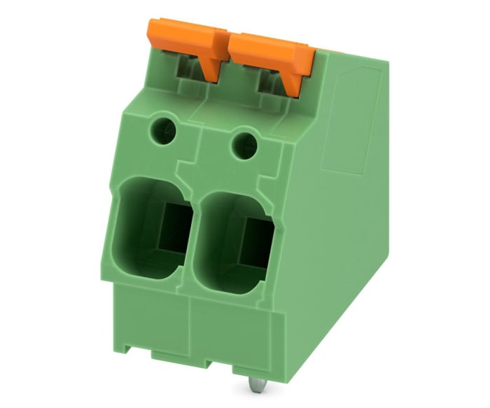 Phoenix Contact 5-ZB, LPTA 6/ 2-7 Series PCB Terminal Block, 2-Contact, 7.5mm Pitch, PCB Mount, 1-Row, PCB Termination