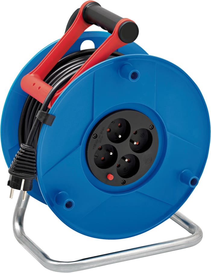 brennenstuhl 25 m 4 Socket Type E Extension Reel, 230 V, IP20