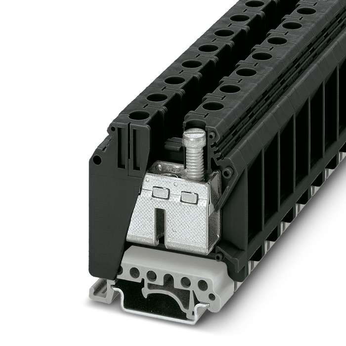 Phoenix Contact 3048315 UK 35 BK Series Black, 35mm², 1-Level, Screw Termination
