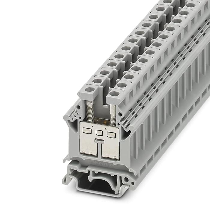 Bloc de jonction de traversée Phoenix Contact UK 16-PR, 16mm², A visser, Gris