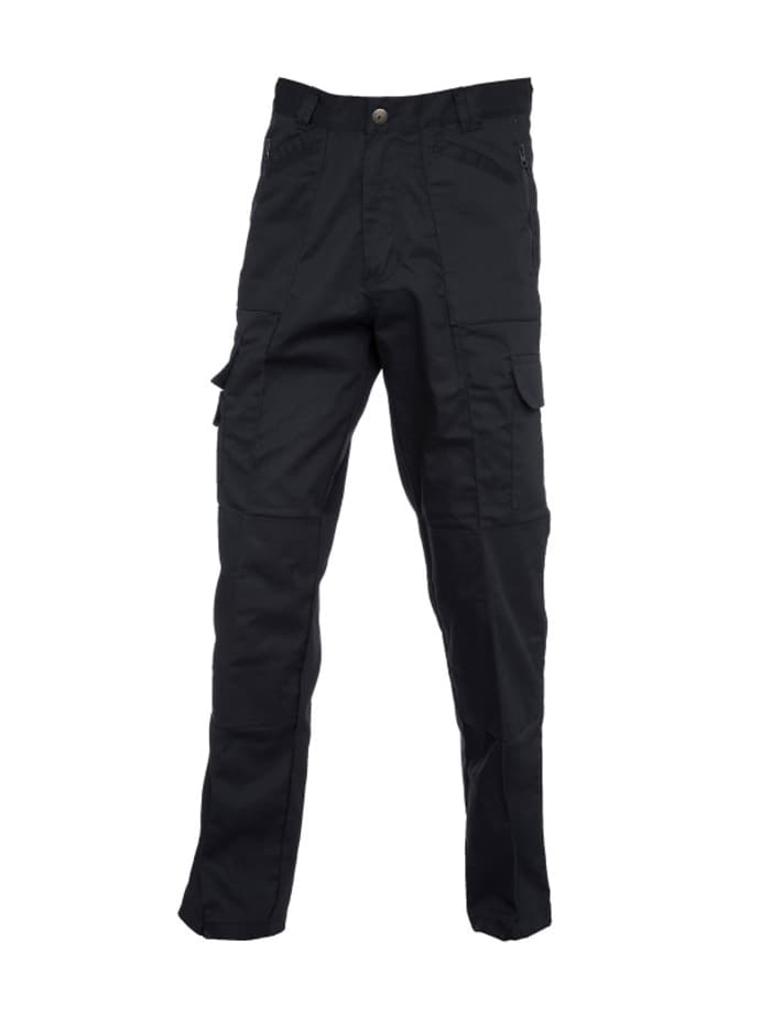 Pantalón para Hombre, pierna 31plg, Negro, 35 % algodón, 65 % poliéster UC903 28plg 71cm