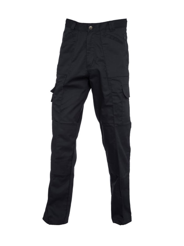 Pantalón para Hombre, pierna 31plg, Negro, 35 % algodón, 65 % poliéster UC903 36plg 91cm