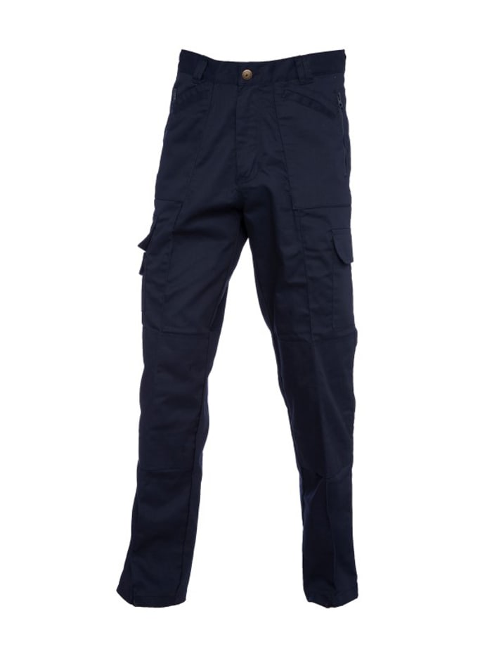 Uneek UC903 Navy Trousers, Size Regular 34in W 31in L