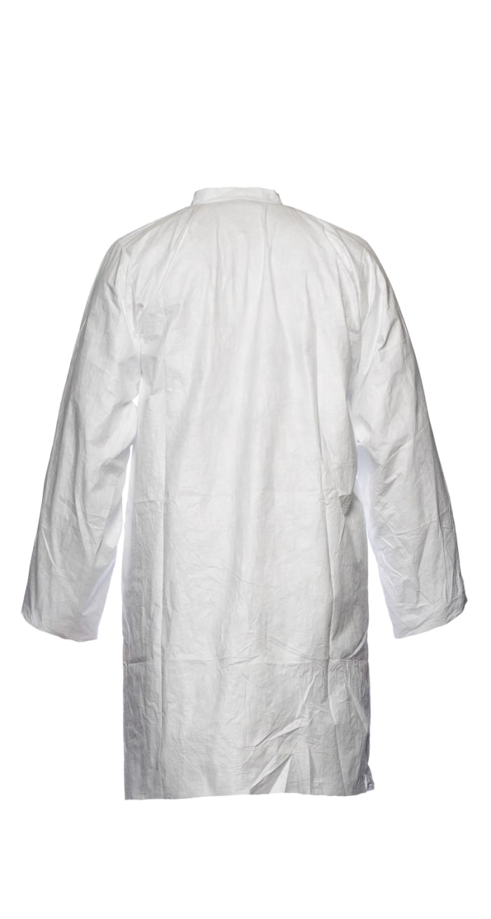 DuPont White Unisex White Lab Coat, L