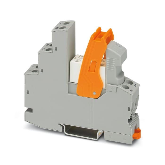 Phoenix Contact Relay Module, DIN Rail Mount, 24V ac Coil, DPDT, 1mA Load