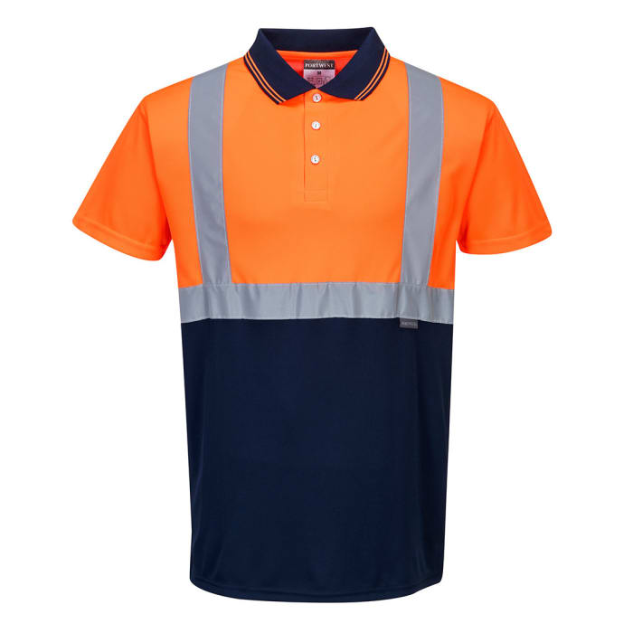 Portwest S479 Yellow/Navy Unisex Hi Vis Polo Shirt