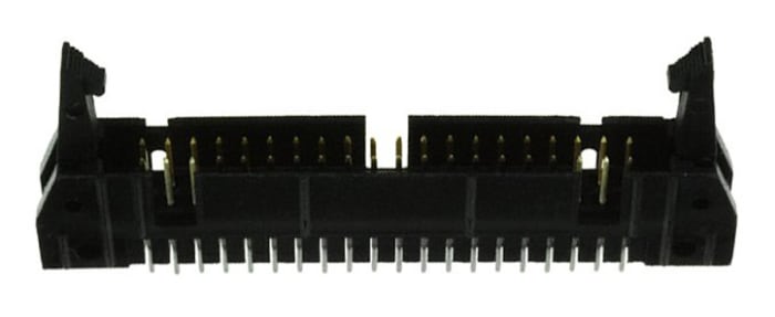 TE Connectivity AMP-LATCH Series Straight Through Hole PCB Header, 40 Contact(s), 2.54mm Pitch, 2 Row(s), Shrouded