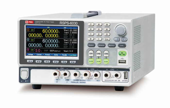 Alimentation de laboratoire, 0 → 60V, 3A, 3 sorties 385W
