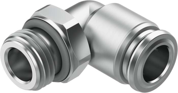 Festo NPQR Series Elbow Fitting, G 1/4 Male to 8 mm, Threaded-to-Tube Connection Style, 8085684