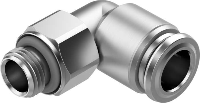 Festo NPQR Series Elbow Fitting, G 1/8 Male to 8 mm, Threaded-to-Tube Connection Style, 8085682