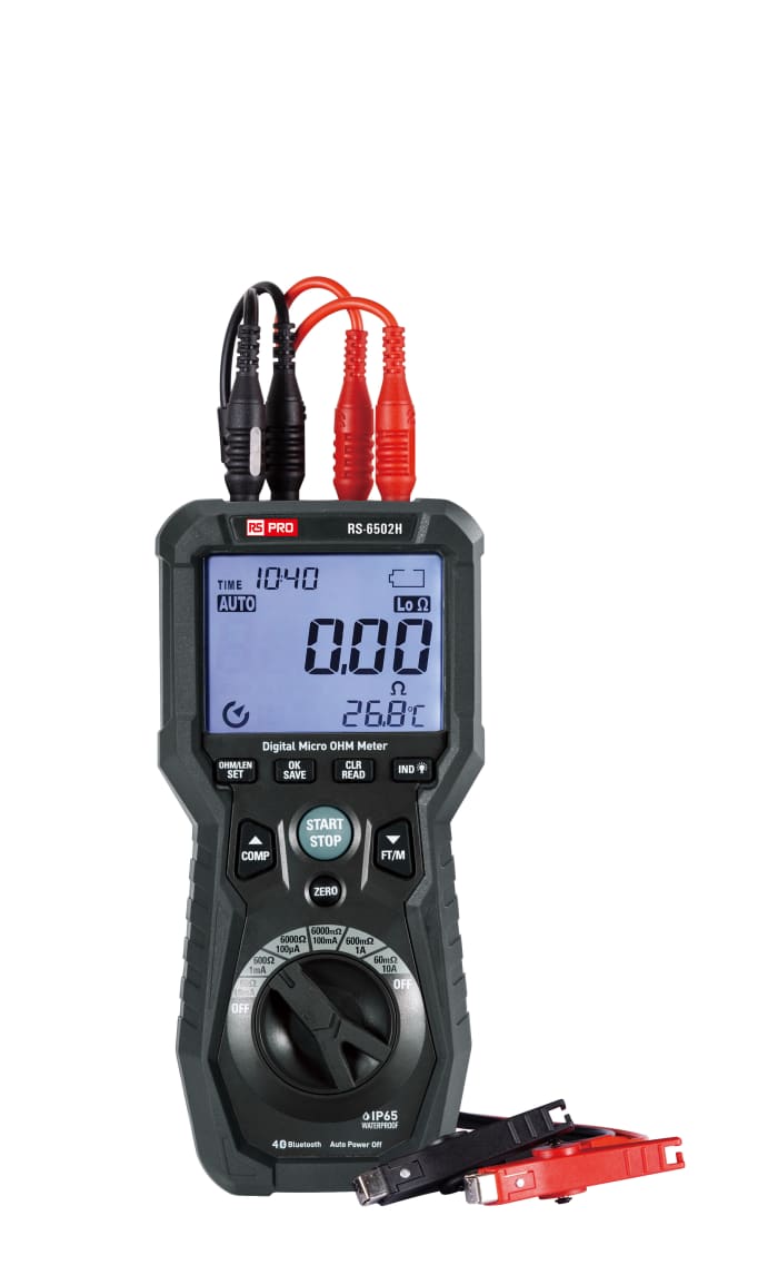 RS PRO RS-6202H Handheld Ohmmeter, 6000 Ω Max, 4 Wire