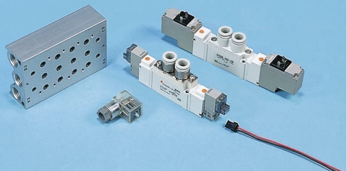 SMC SS5Y series 4 station G 1/4 Manifold