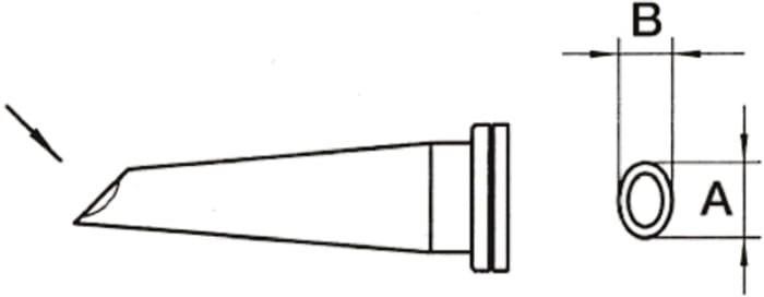 Weller LT GW1 2.3 mm Mini-Wave Soldering Iron Tip for use with WSFP/WSP80/WP80/WXP80, LR21/TCPS last generation