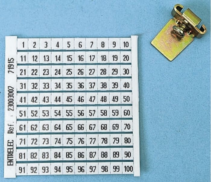Tarjeta de marcador Entrelec serie RC, para usar con Borne