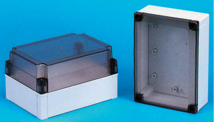 Fibox MNX Series Grey Polycarbonate Enclosure, IP66, IP67, Smoked Transparent Lid, 255 x 180 x 125mm
