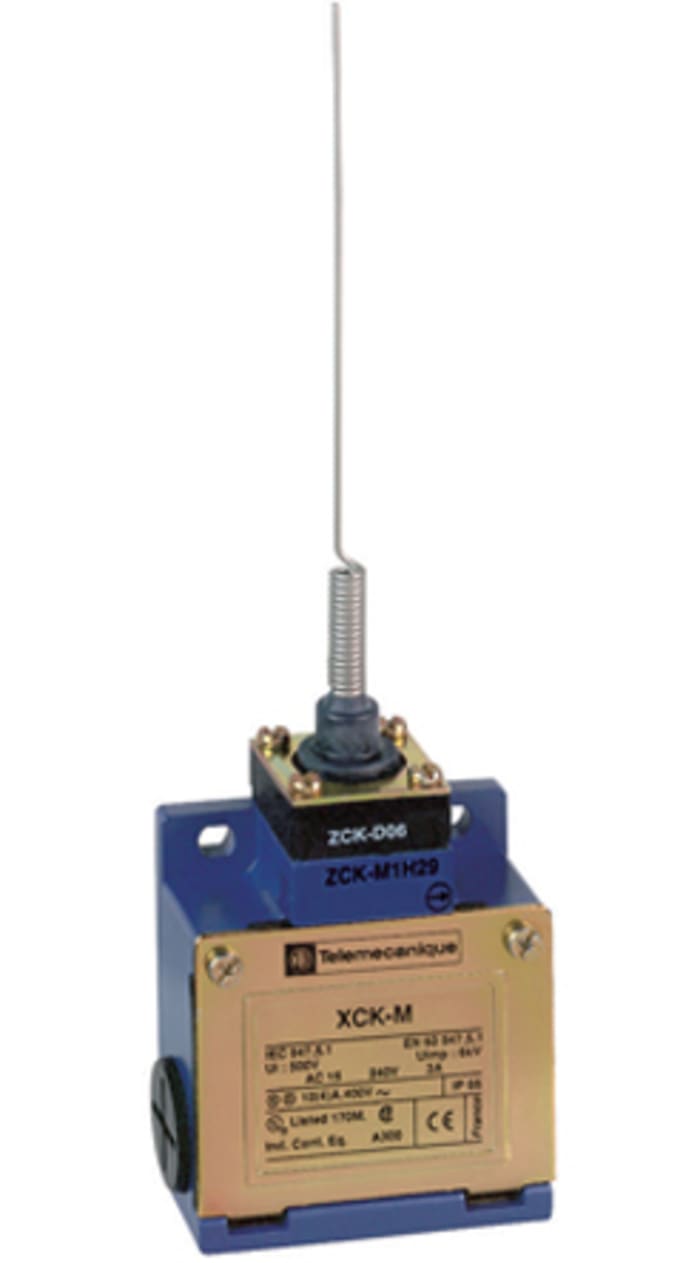 Telemecanique Sensors OsiSense XC Series Coil Spring Limit Switch, NO/NC, IP66, DP, Zinc Alloy Housing, 240V ac Max,