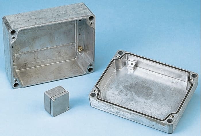 Weidmuller K Series Grey Aluminium Enclosure, IP66, IP67, IP68, Grey Lid, 55 x 250 x 80mm