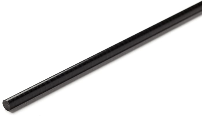 RS PRO Black Acetal Rod, 1m x 50mm Diameter