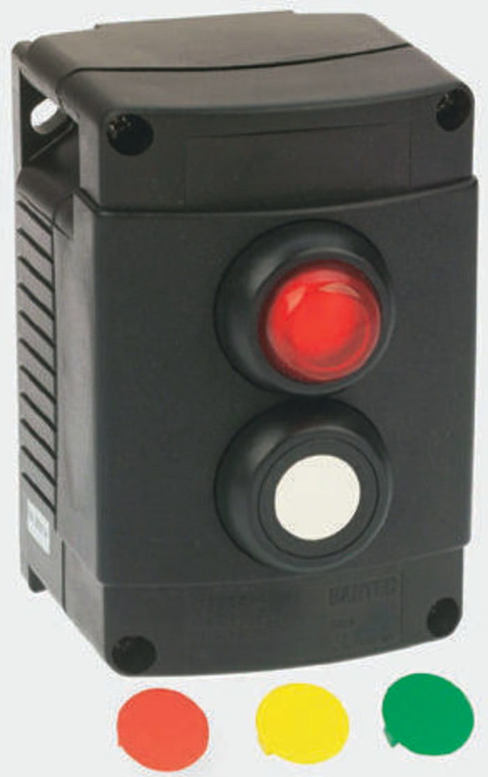 Bartec Push Button Control Station, Thermoplastic, IP66, IP67