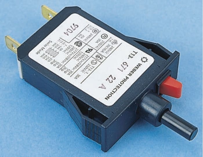 Schurter Thermal Circuit Breaker - T13  Single Pole 240V ac Voltage Rating, 5A Current Rating