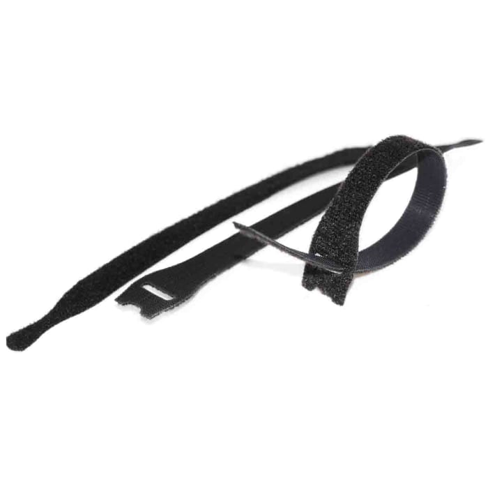 RS PRO | RS PRO Cable Tie, Hook and Loop, 150mm x 20 mm, Black