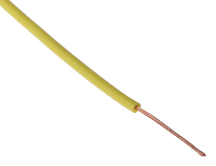 Fil électrique Staubli, 0,5 mm², Jaune, 20 AWG, 100m, 500 V