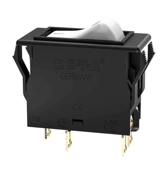 ETA Thermal Circuit Breaker / Switch - 3120 2 Pole Snap In, 16A Current Rating