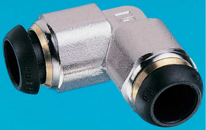 Raccord pneumatique enfichable coudé