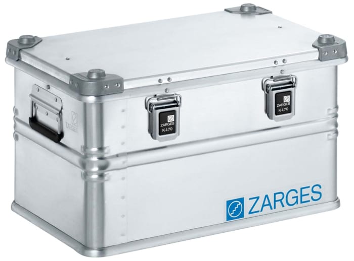 Maleta de transporte Zarges K 470 de Aluminio Plateado, dim. ext. 340 x 600 x 400mm, 5kg
