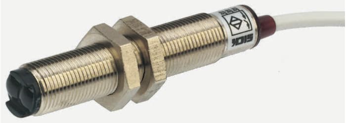 Fotoelektrický snímač, řada: GLV12 2000 mm LED válcový Kabel, výstup: PNP Retroreflexní IP67