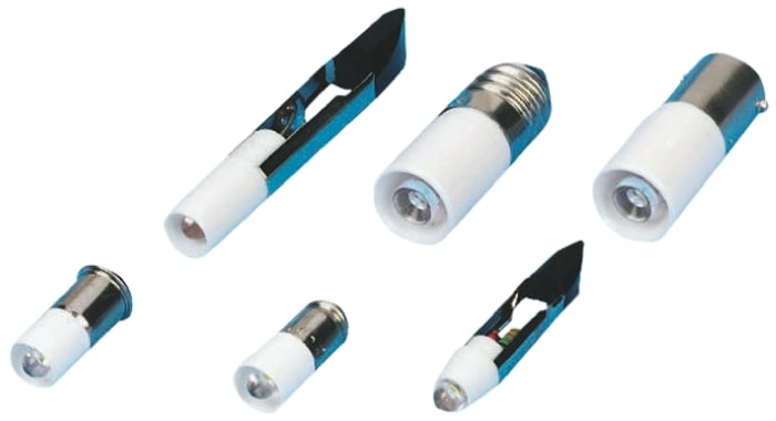 LED Blanc, culot E10, 24V c.c.