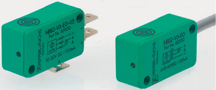 Pepperl + Fuchs Inductive Block Proximity Sensor, 2 mm Detection, NPN NO, 10 → 30 V dc