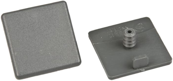 FlexLink Gri Poliamit Kare Profil Uç Kapağı, 30 mm Profiller İçin, 7,2mm Kanallar İçin