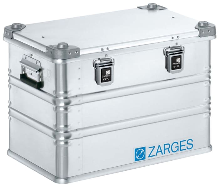 Maleta de transporte Zarges K 470 de Aluminio Plateado, dim. ext. 410 x 600 x 400mm, 5.3kg