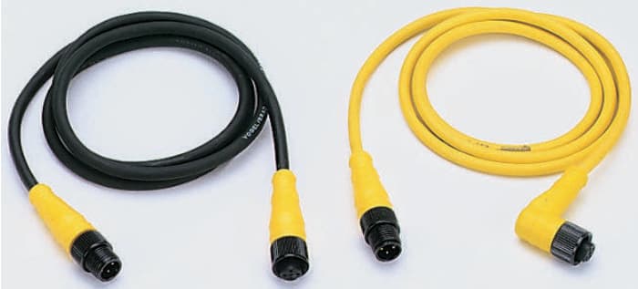 M12 3W ST PLG-R/A SKT PVC