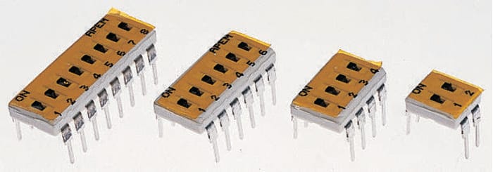 APEM 6 Way Through Hole DIP Switch SPST