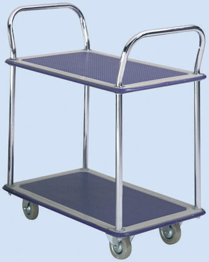 Carro de servicio 8888 de Acero con 2 niveles, dim. de plataforma 755 x 480mm, carga 170kg