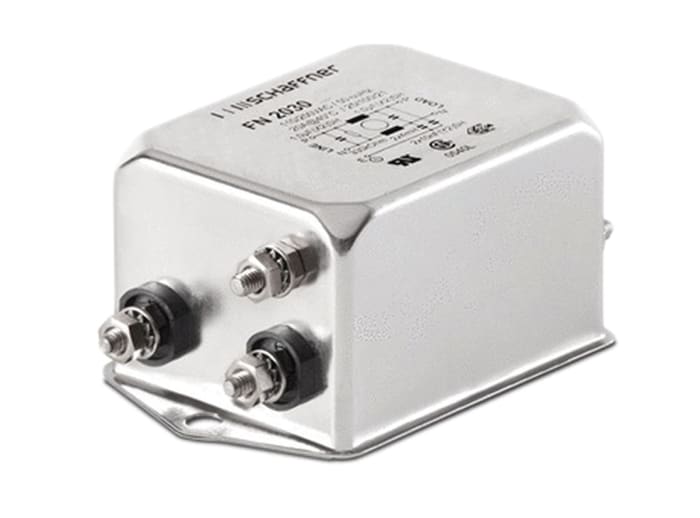 Schaffner, FN2030 1A 250 V ac/dc 400Hz, Chassis Mount EMI Filter, Fast-On, Single Phase