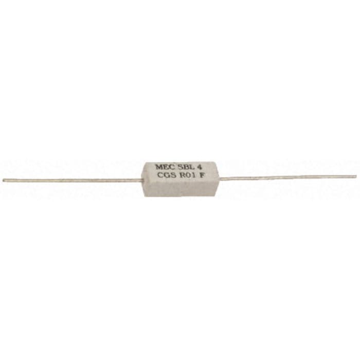 TE Connectivity 10mΩ Metal Film Resistor 4W ±5% SBL4R01J