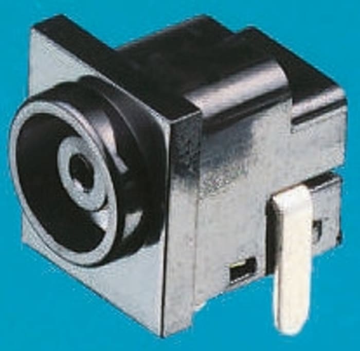 RS PRO DC Socket Rated At 2.0A, 18.0 V, Panel Mount, length 14.5mm, Silver