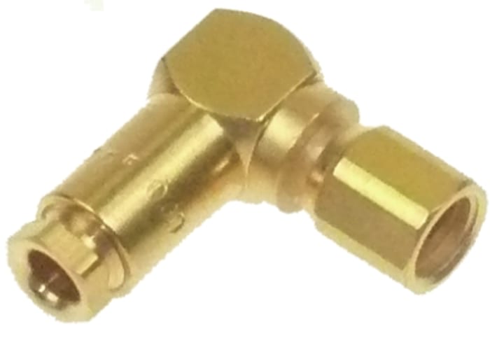Radiall SMC Konnektör, 50Ω, Kablo Ucuna Monte, RG179, RG187, RG188, RG316 Kablo, Dik Açılı