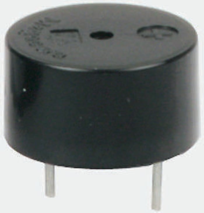 75dB Through Hole Continuous External Piezo Buzzer, 13.8 (Dia.) x 6.8mm, 20V ac Max