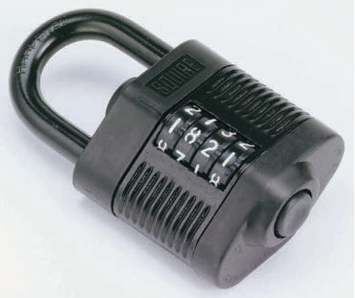 Squire Combination Steel Padlock, 8mm Shackle, 48.2mm Body