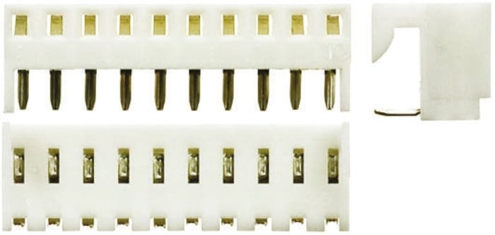 Molex KK 254 Series Right Angle Through Hole Mount PCB Socket, 10-Contact, 1-Row, 2.54mm Pitch, Solder Termination