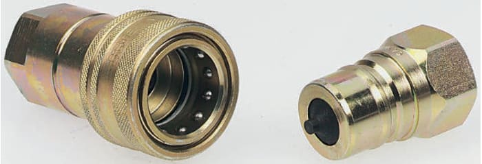 Raccord hydraulique rapide Faster série ISO A Series, Femelle en Acier carbone 1/2pouces